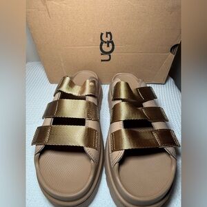 UGG Maxi Slide Sandals in Caramel Tan